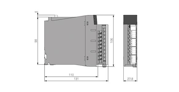 Dessin RX40C7 dimensionnel (unité : millimètre)